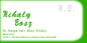 mihaly bosz business card
